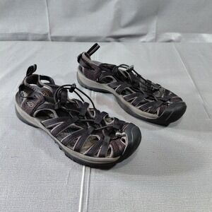 Keen Whisper Fisherman Closed Toe Hiking Sandals Women's 10 Gray Black